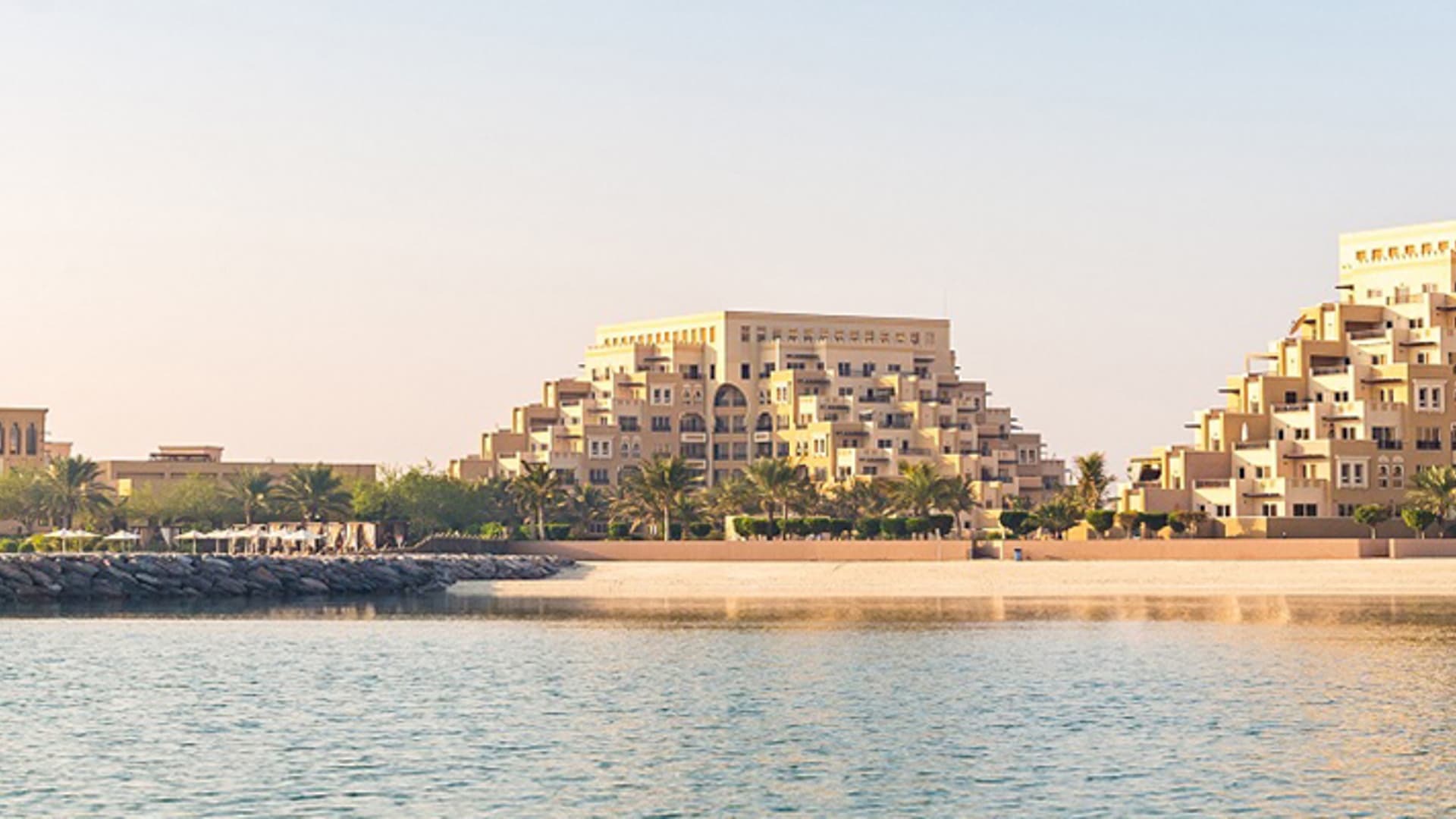 Official aerial view of Bab Al Bahr on Al Marjan Island