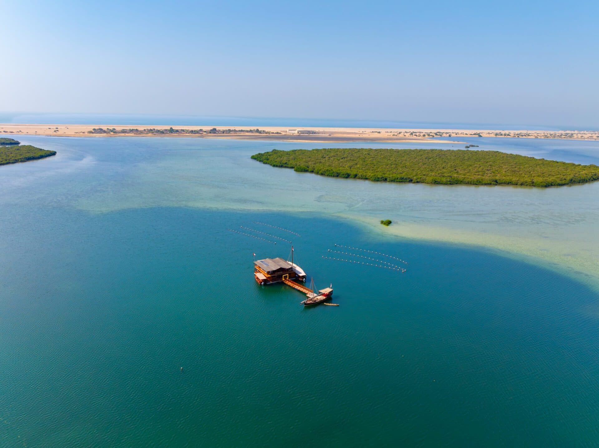 Ras Al Khaimah mangrove coastline, representing Hayat Island's natural setting